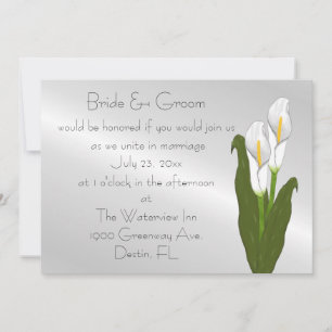 Art Deco Calla Lily Casamento Convite