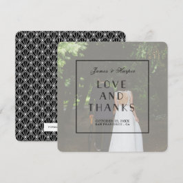 Art Deco | Cartão de Agradecimento com Foto Person