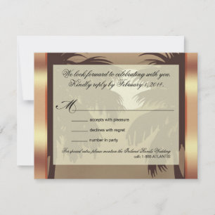 Art Deco Champanhe ICE Metálico Falso Vellum RSVP