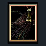 Art Deco Chicago Poster 12 x 16<br><div class="desc">Estilo exclusivo de Deco de Arte Chicago Poster 12 x 16. Pode estar disponível em outras dimensões.</div>