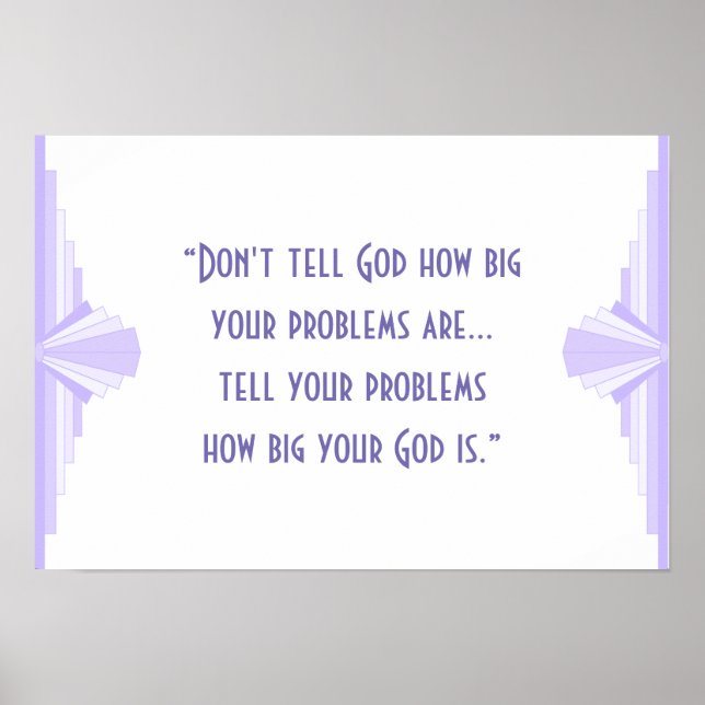 Art deco - citação cristã Poster (Frente)