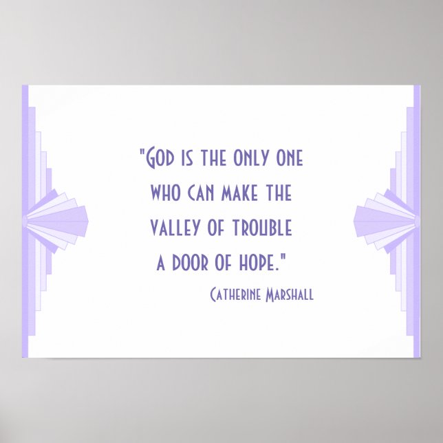 Art deco - citação cristã Poster (Frente)