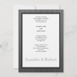 Art Deco Convite para Casamento Elegante de Stripe