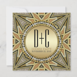 Art Deco Convites de festas Dourados de Janto