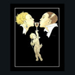 Art Deco Cupid com Poster vintage Casal<br><div class="desc">Art Deco Cupid com deco de arte do Poster vintage Casal, imagens retroradas, ilustrações de vintage, retrovisor, nouveau, imagem deco, viagens vintage, frança viagem, paris viagem, francês, vintagestore, vintage, restaurante drco, retro, viagem, imagens vintage, vitoriano, imagens victorianas, gráficos vintage, popular, déctar ou estilos, estilo retrô, legal, moderno, país, paisagens, lojas...</div>