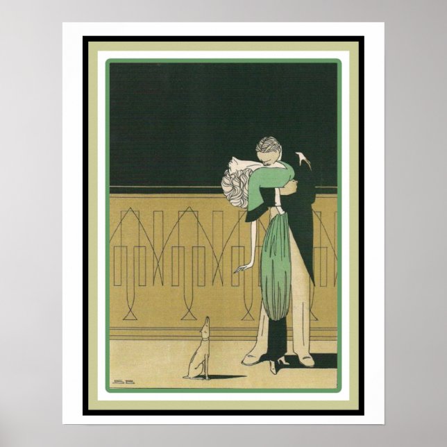 Art Deco Dancers Poster 16 x 20 (Frente)