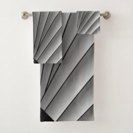 Art Deco Design do ventilador Conjunto de toalhas 