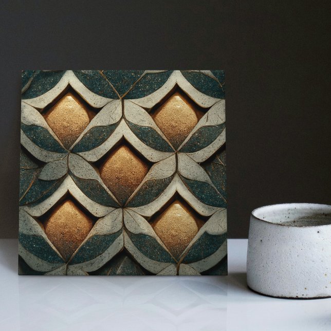 Art Deco Dice Padrão Cinco Decores Arte Nouveau (Criador carregado)