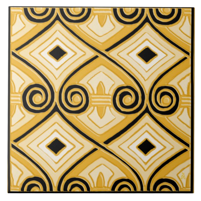 Art Deco Does Persia (Amarelo e Preto) (Frente)