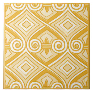 Art Deco Does Persia (Yellow and Cream)