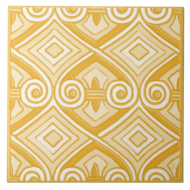 Art Deco Does Persia (Yellow and Cream) (Frente)