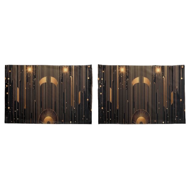 Art Deco Dourada Chuva Egípcia Art Standard (Verso - conjunto)