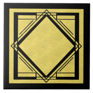 Art Deco Dourado e Black design 2