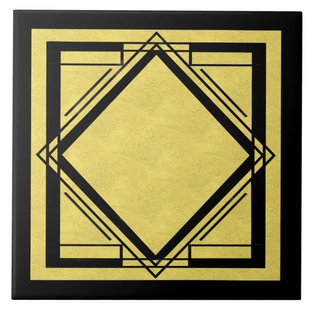 Art Deco Dourado e Black design 2 (Frente)