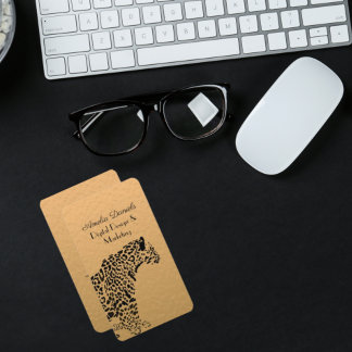 Art deco Dourado e Black Jaguar Cartão de visita