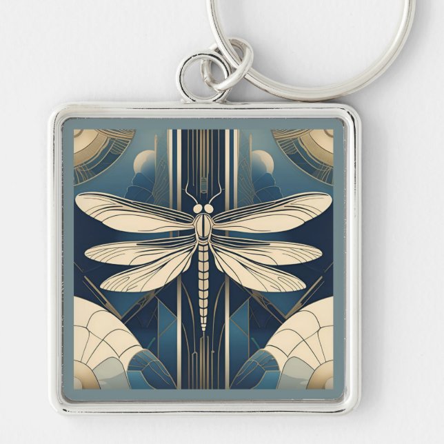Art Deco Dragonfly Chaveiro (Frente)