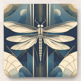 Art Deco Dragonfly Porta copos Set