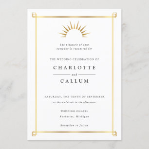 Art deco elegante que wedding o convite