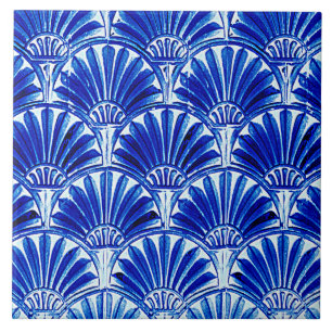 ART DECO FANS AZUL