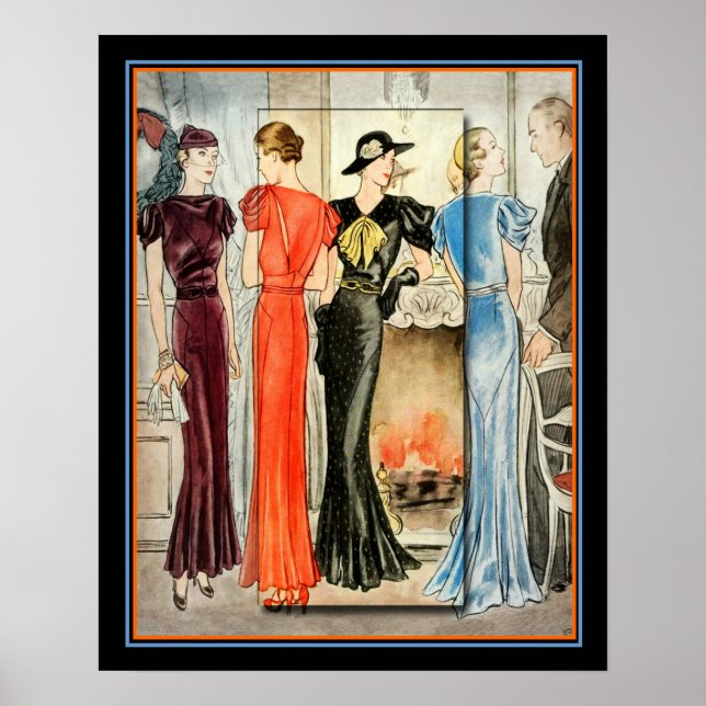 Art Deco Fashion Impressão 16 x 20 (Frente)