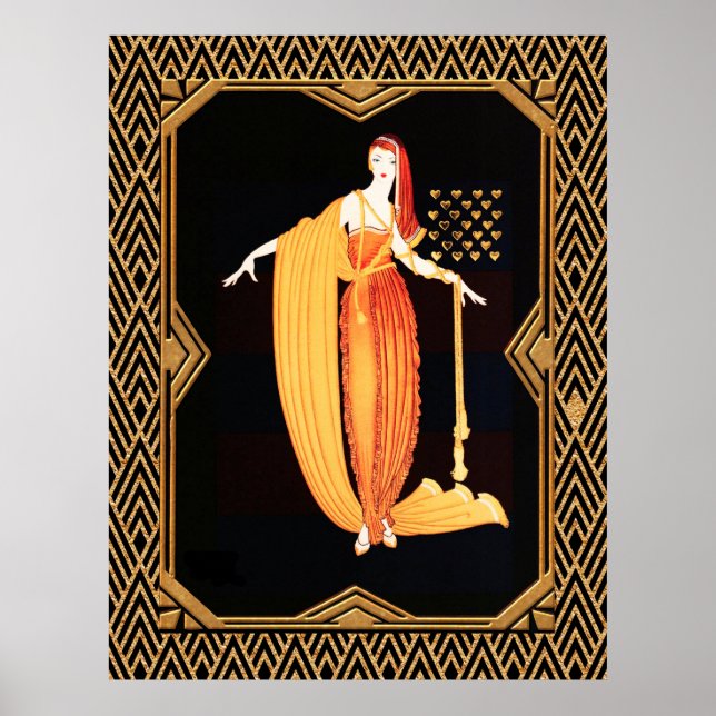 Art Deco Fashion Plate Poster (Frente)