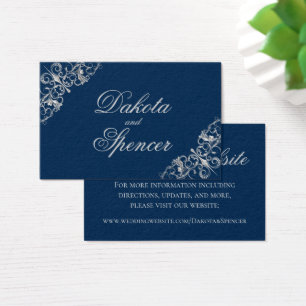 Art Deco Filigree   Site Silver e Marinho Blue