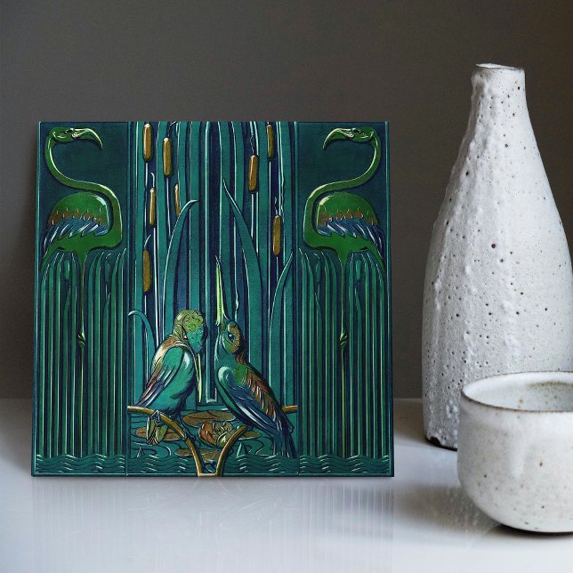 Art Deco Flamingo Wall Decor Art Nouveau (Criador carregado)