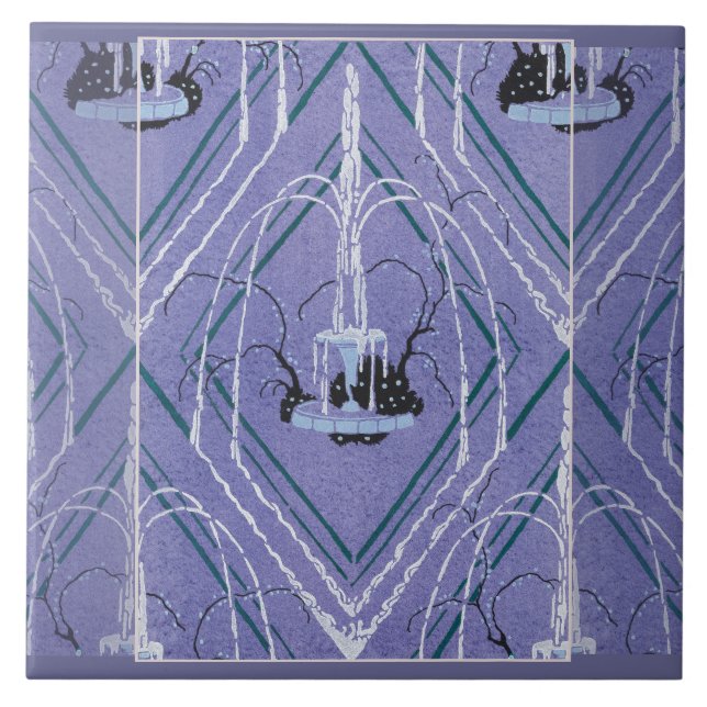 Art Deco Fountain in Blue (Frente)