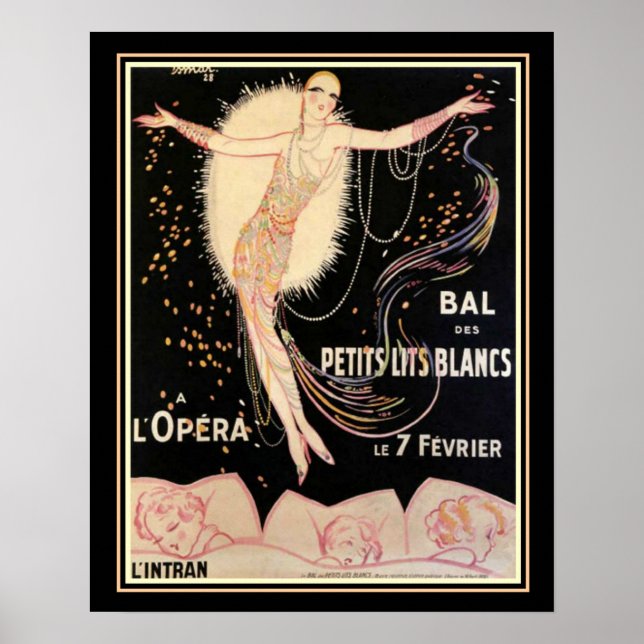 Art Deco French Opera 16 x 20 Impressão (Frente)