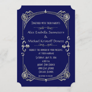 Art Deco Gatsby Estilo Casamento Convite Kari 2