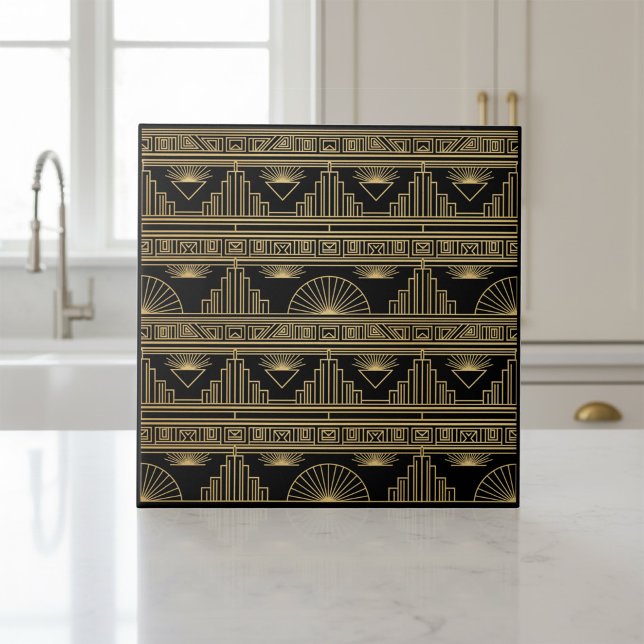 Art Deco Geometric Skyline Pat#9 ID1196 (Criador carregado)