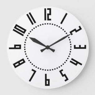 Art Deco - grande relógio de parede redonda