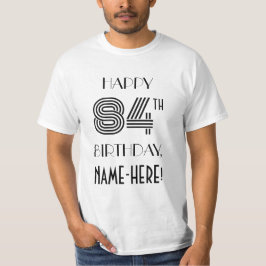 Art Deco Inspirou Olhar 84ª Camisa de Festa de ani