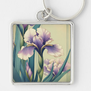 Art Deco Iris Chaveiro