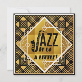 Art Deco Jazz no Corno do Ano Novo Convite à Véspe