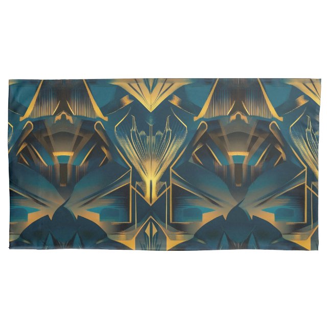 Art Deco King Pair Pillowcase (Frente-Esquerda)