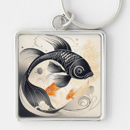 Art Deco Koi Chaveiro