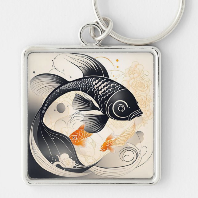 Art Deco Koi Chaveiro (Frente)