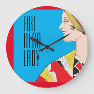 ART DECO LADY - Relógio de Parede do Acrivo