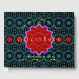 Art Deco Livro de Convidados Floral