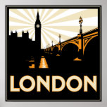 Art Deco London Poster<br><div class="desc">Um anúncio de Art Deco inspirou a imagem de Londres.</div>