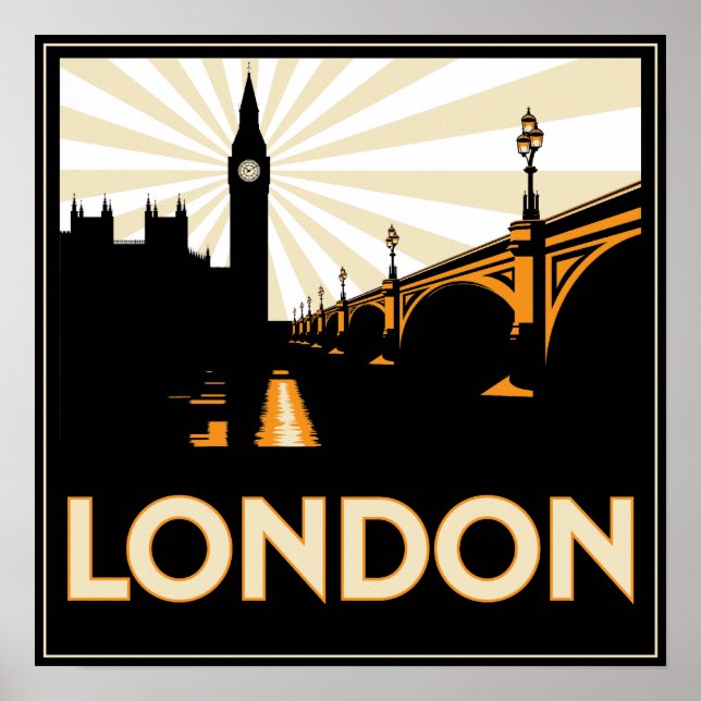 Art Deco London Poster (Frente)