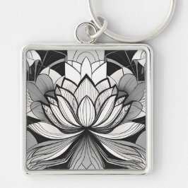 Art Deco Lotus Chaveiro