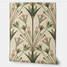 Art Deco Lotus - Lótus de vieira - Marrom e Rosa
