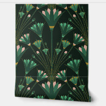 Art Deco Lotus - Lótus de vieira - Verde Esmeralda