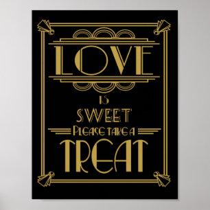 Art Deco Love é doce Impressão Roaring 20