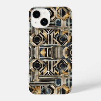 Art-deco marble Black and gold Jazzy Geometric 
