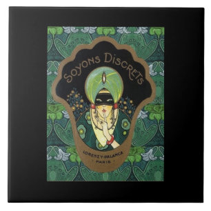 Art deco mascarada mulher vintage