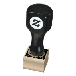 Art Deco Monograma Carimbo de Arte da Madeira