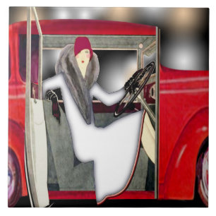 Art Deco - Mulher do Red Sports Car